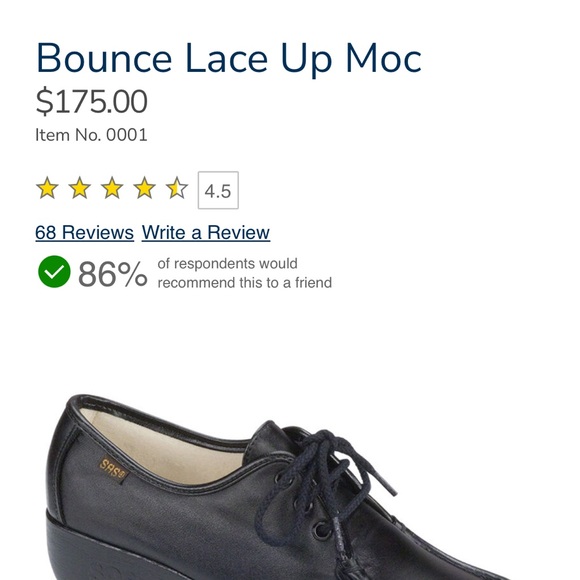 SAS Women’s Black Bounce Lace Up Moc - Picture 8 of 8
